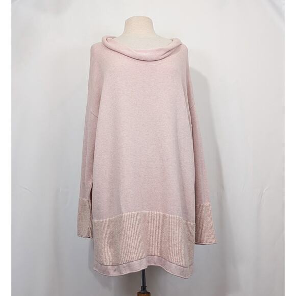 J. Jill Sweaters - J.Jill Sweater Pink Cowl Neck Cotton Blend Misses Size XL